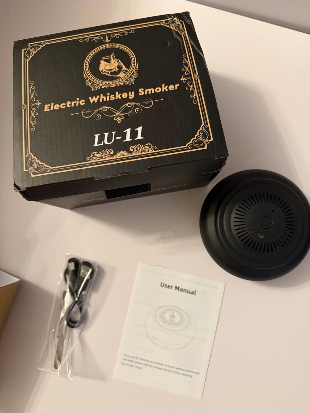 LU-11 Electric Whiskey Smoker - Black